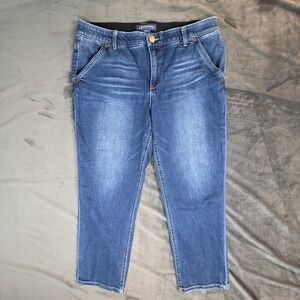 Democracy Absolution Straight Leg Jeans Medium Wash Blue Size 12 B215S4F8